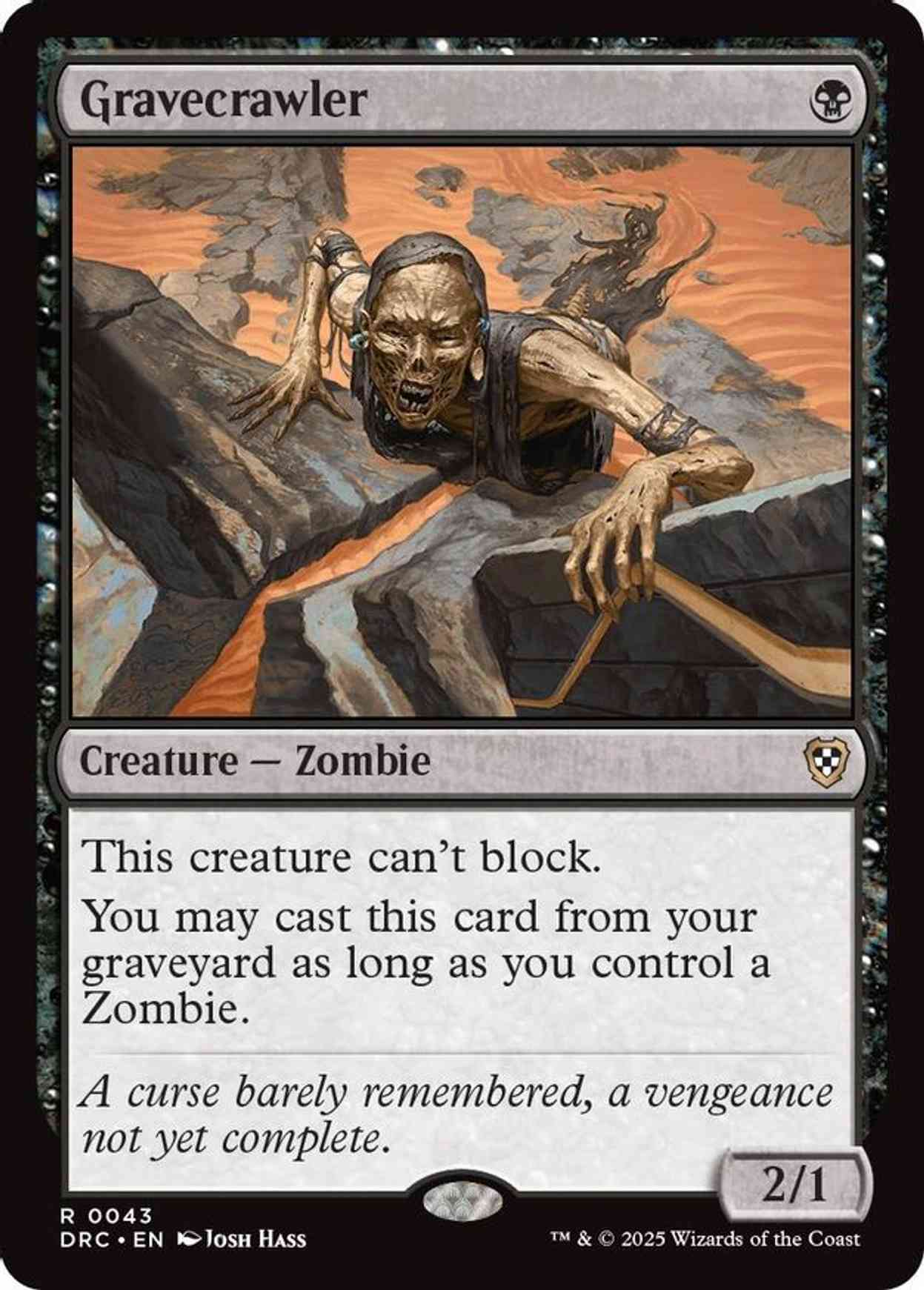Gravecrawler magic card front