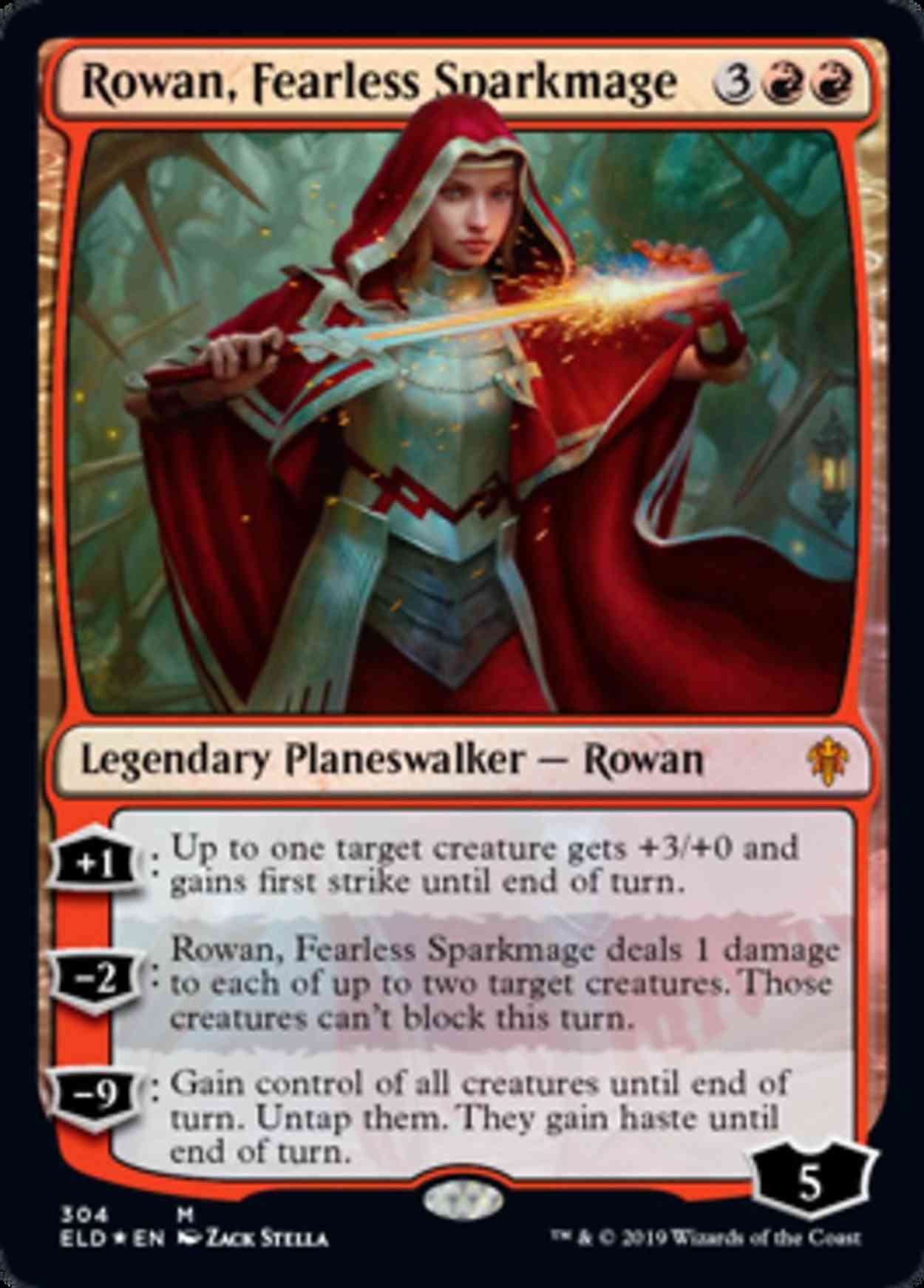 Rowan, Fearless Sparkmage magic card front