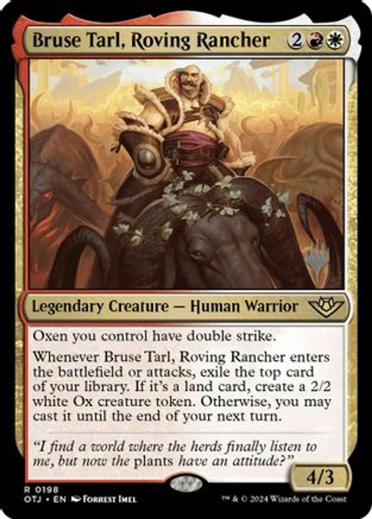 Bruse Tarl, Roving Rancher magic card front