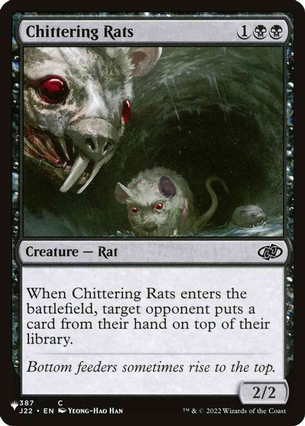 Chittering Rats magic card front