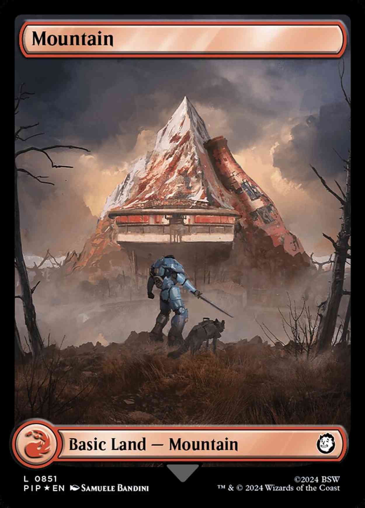 Mountain (0851) (Surge Foil) magic card front
