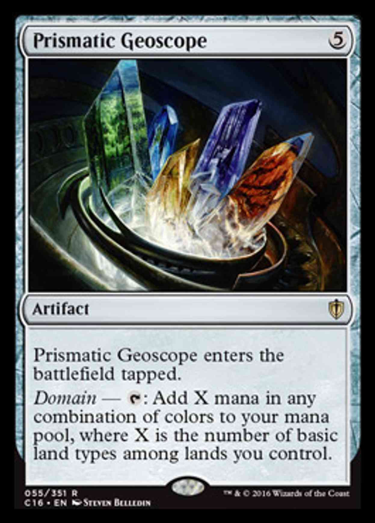 Prismatic Geoscope magic card front