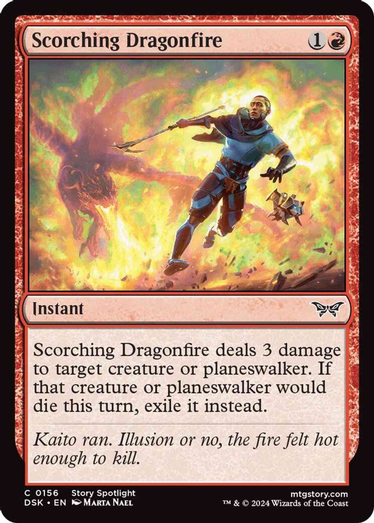 Scorching Dragonfire magic card front