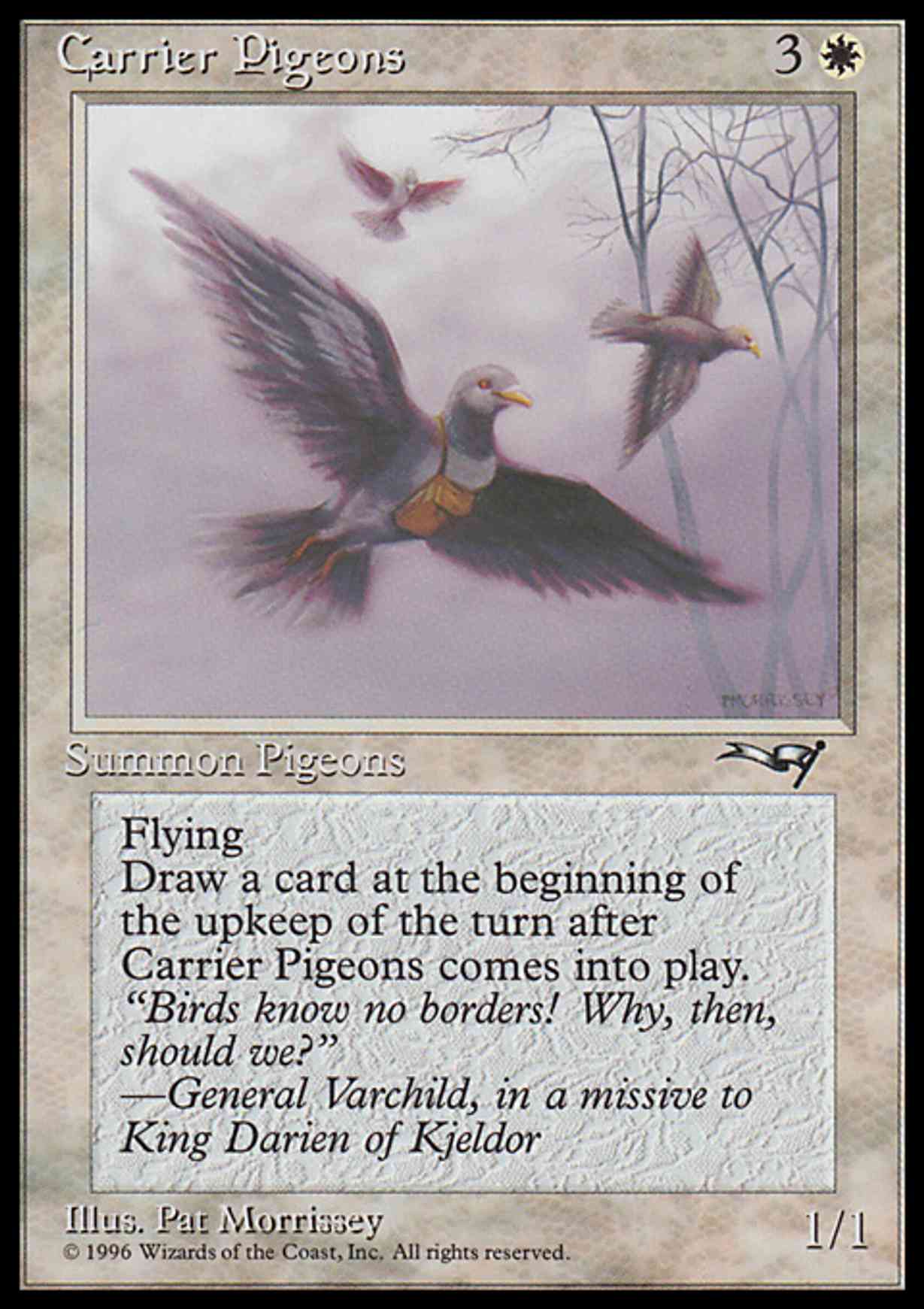 Carrier Pigeons magic card front