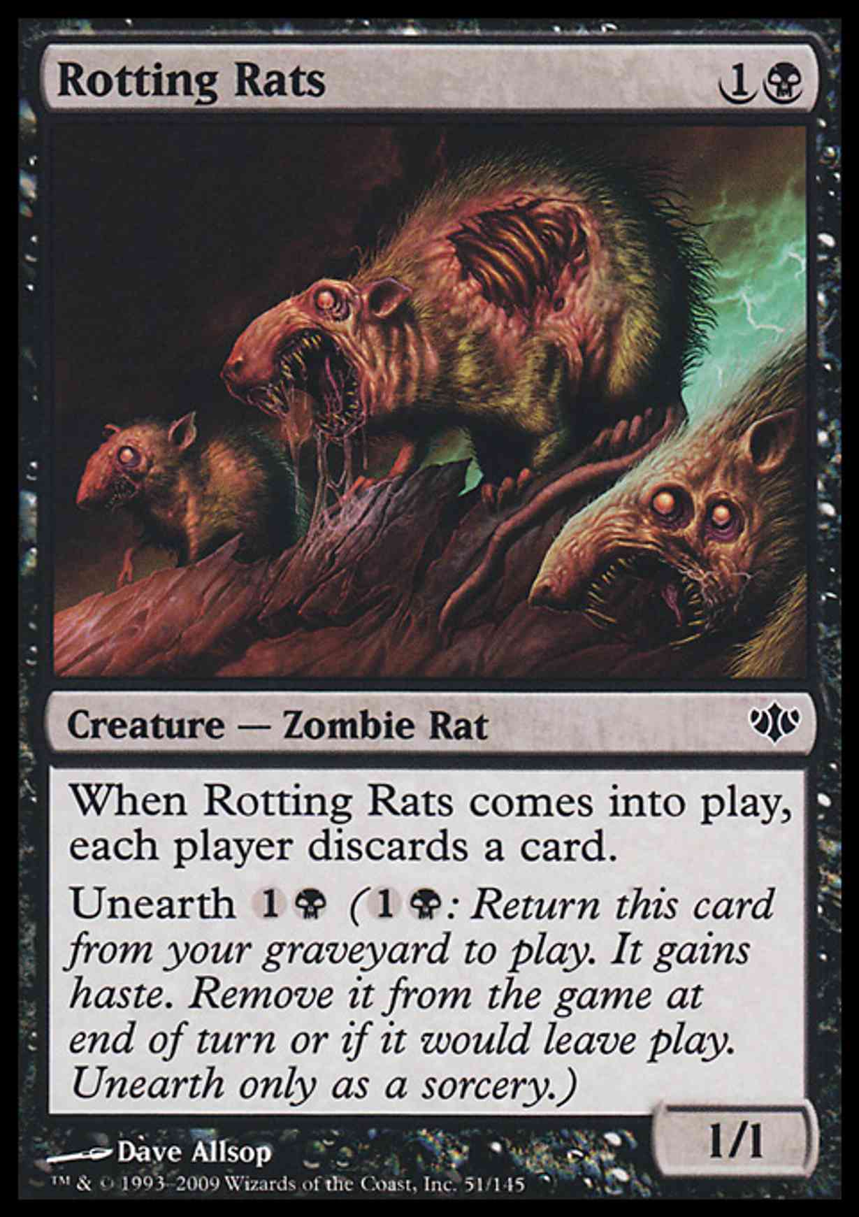 Rotting Rats magic card front