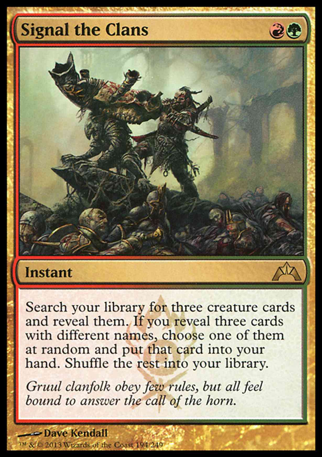 Signal the Clans magic card front