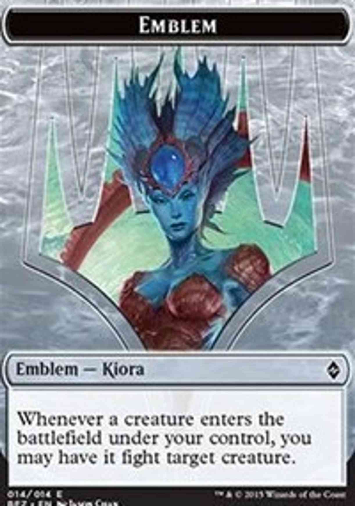 Emblem - Kiora, Master of the Depths magic card front