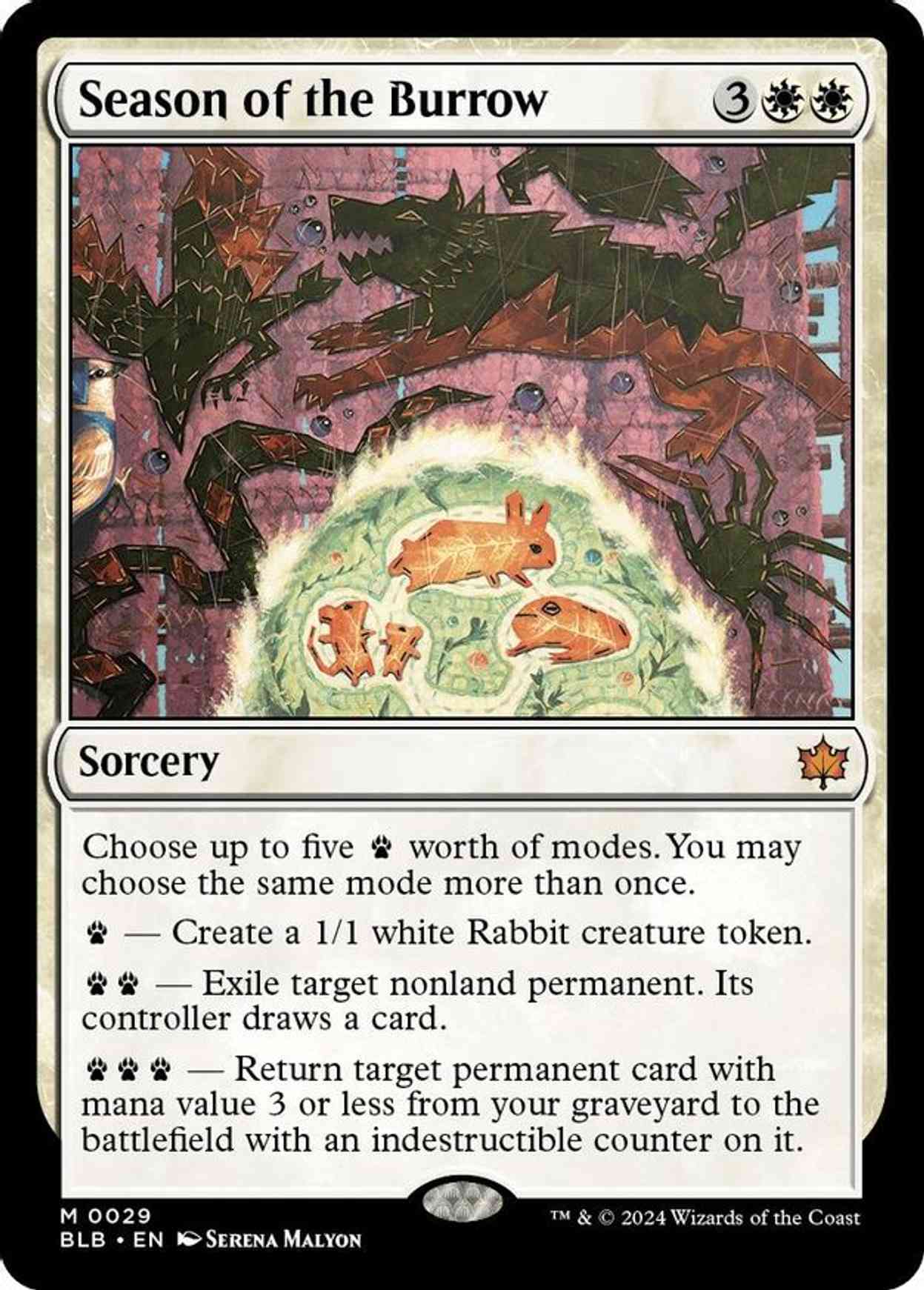 Season of the Burrow magic card front