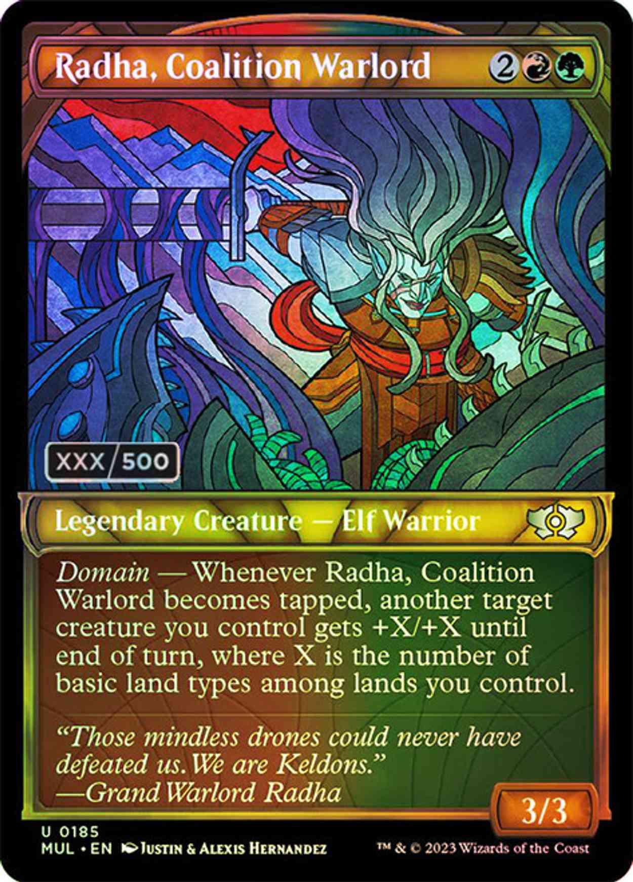 Radha, Coalition Warlord (Serialized) magic card front