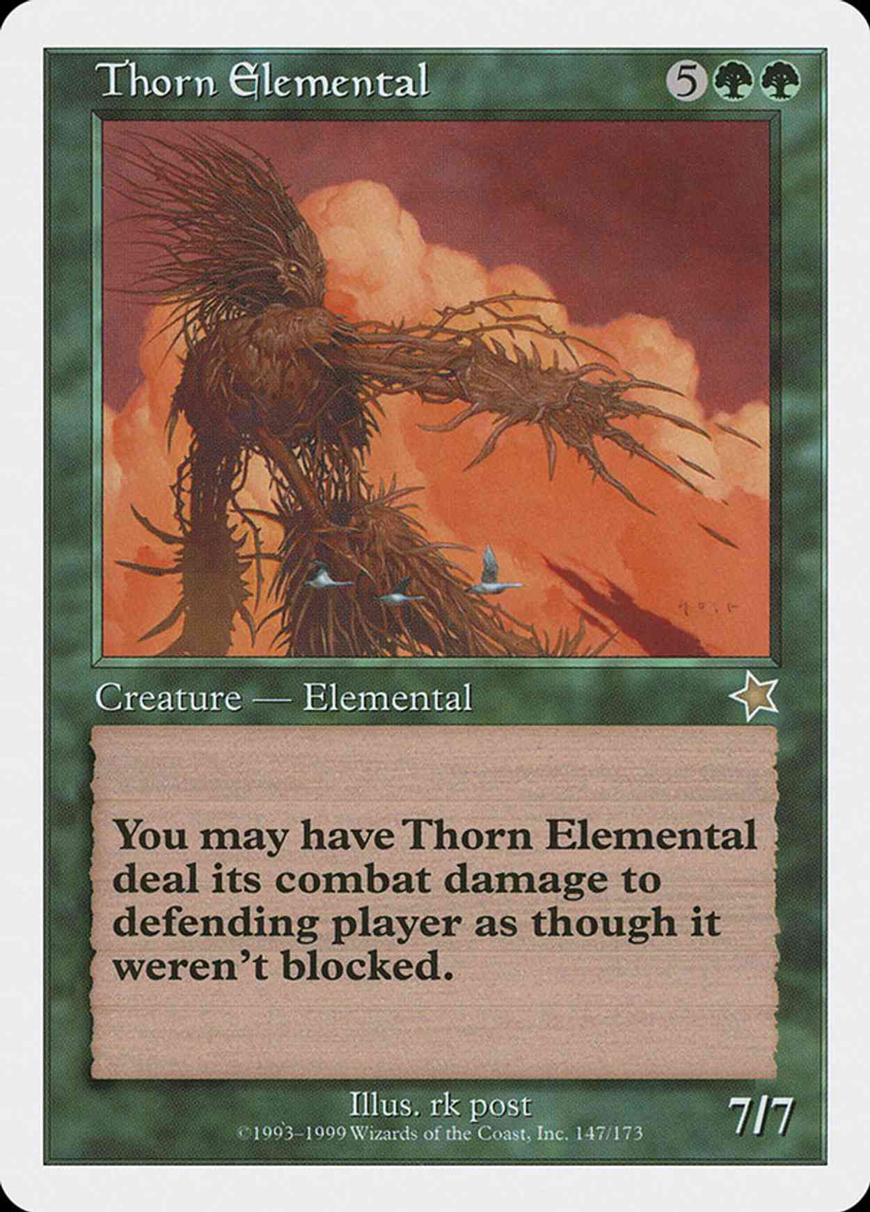 Thorn Elemental (Oversized) magic card front