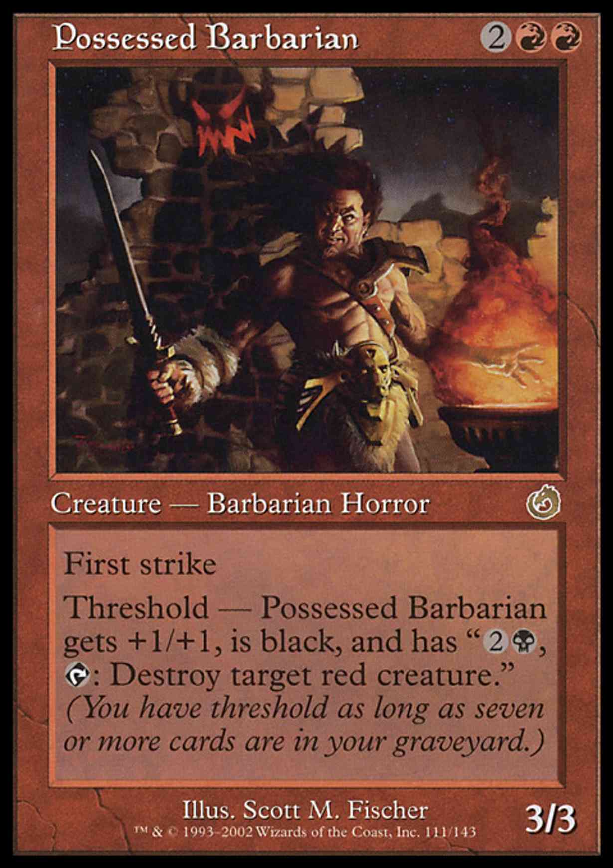 Possessed Barbarian magic card front