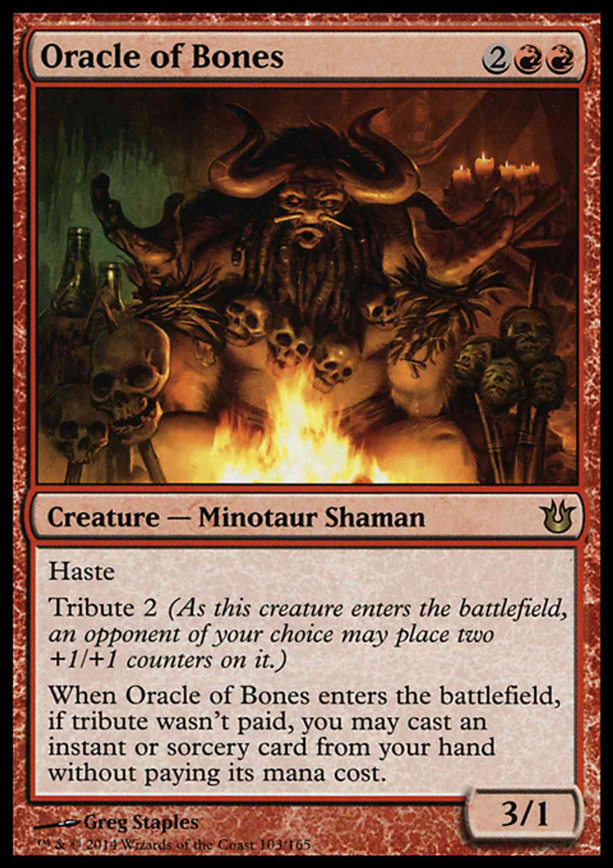 Oracle of Bones magic card front