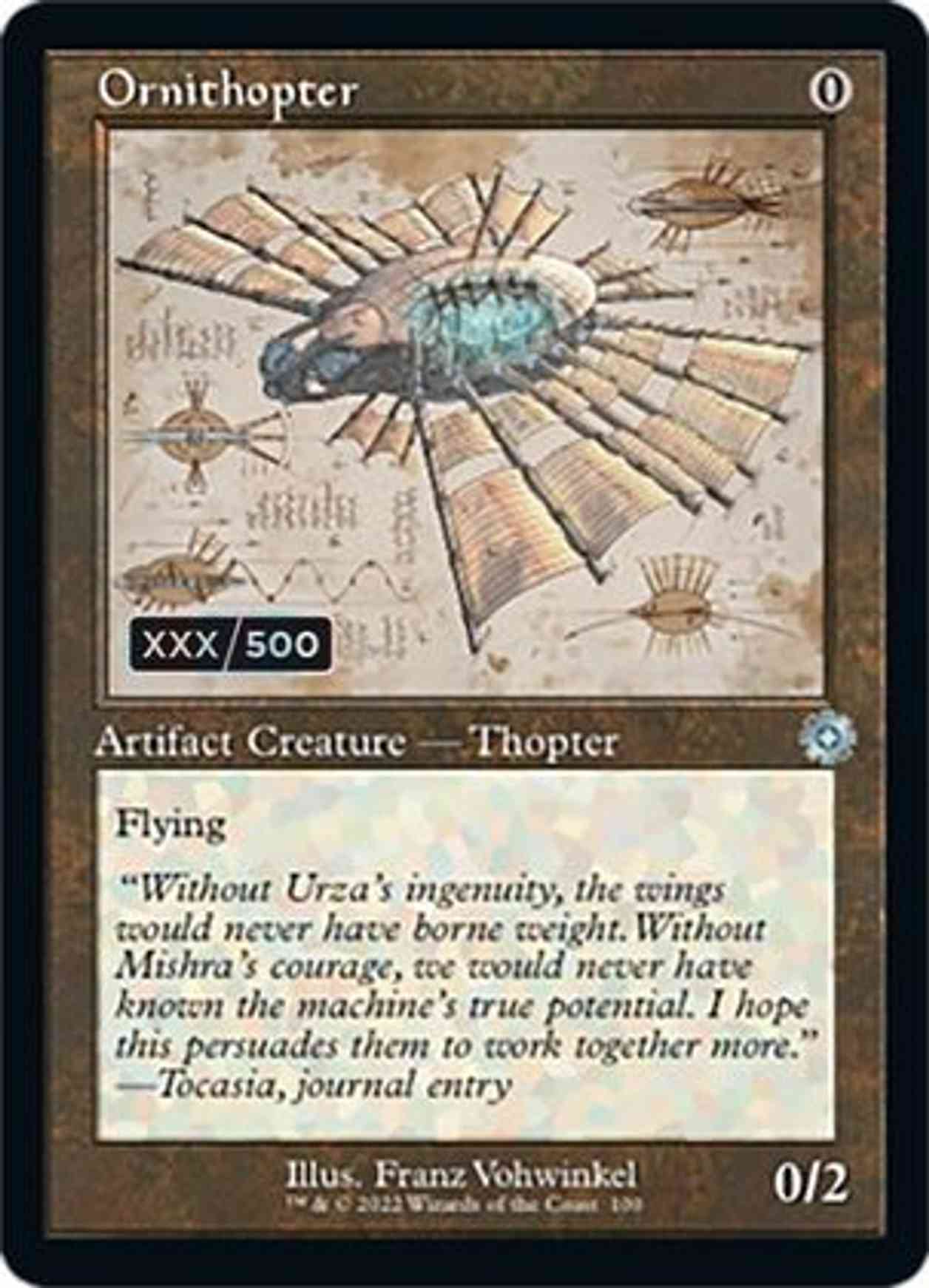 Ornithopter (Schematic) (Serial Numbered) magic card front