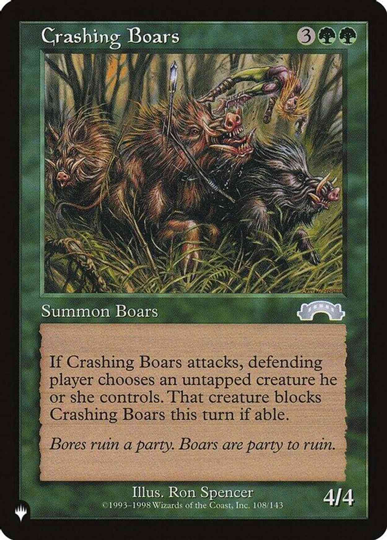 Crashing Boars magic card front