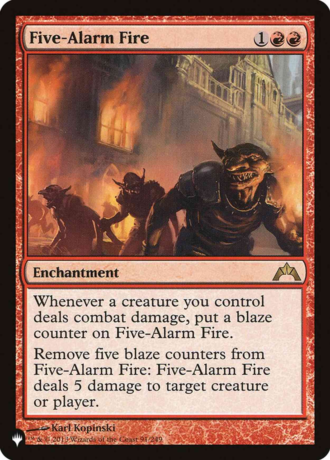 Five-Alarm Fire magic card front