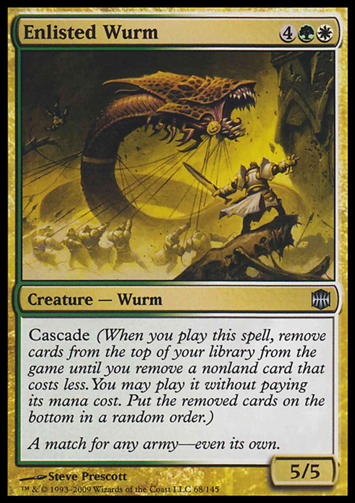 Enlisted Wurm magic card front