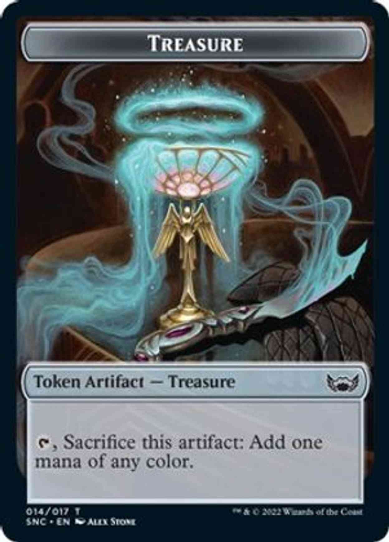 Treasure (014) // Rhino Warrior Double-sided Token magic card front