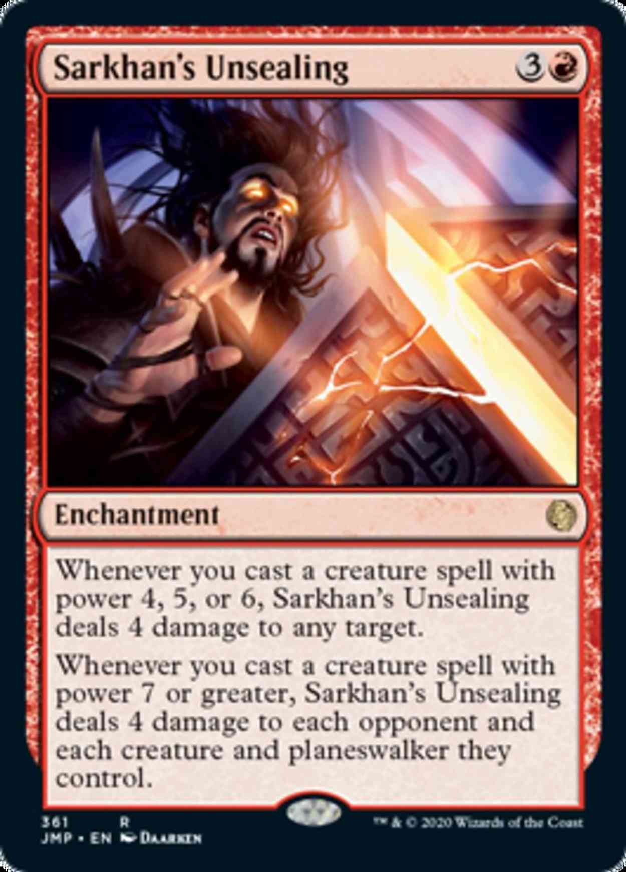 Sarkhan's Unsealing magic card front