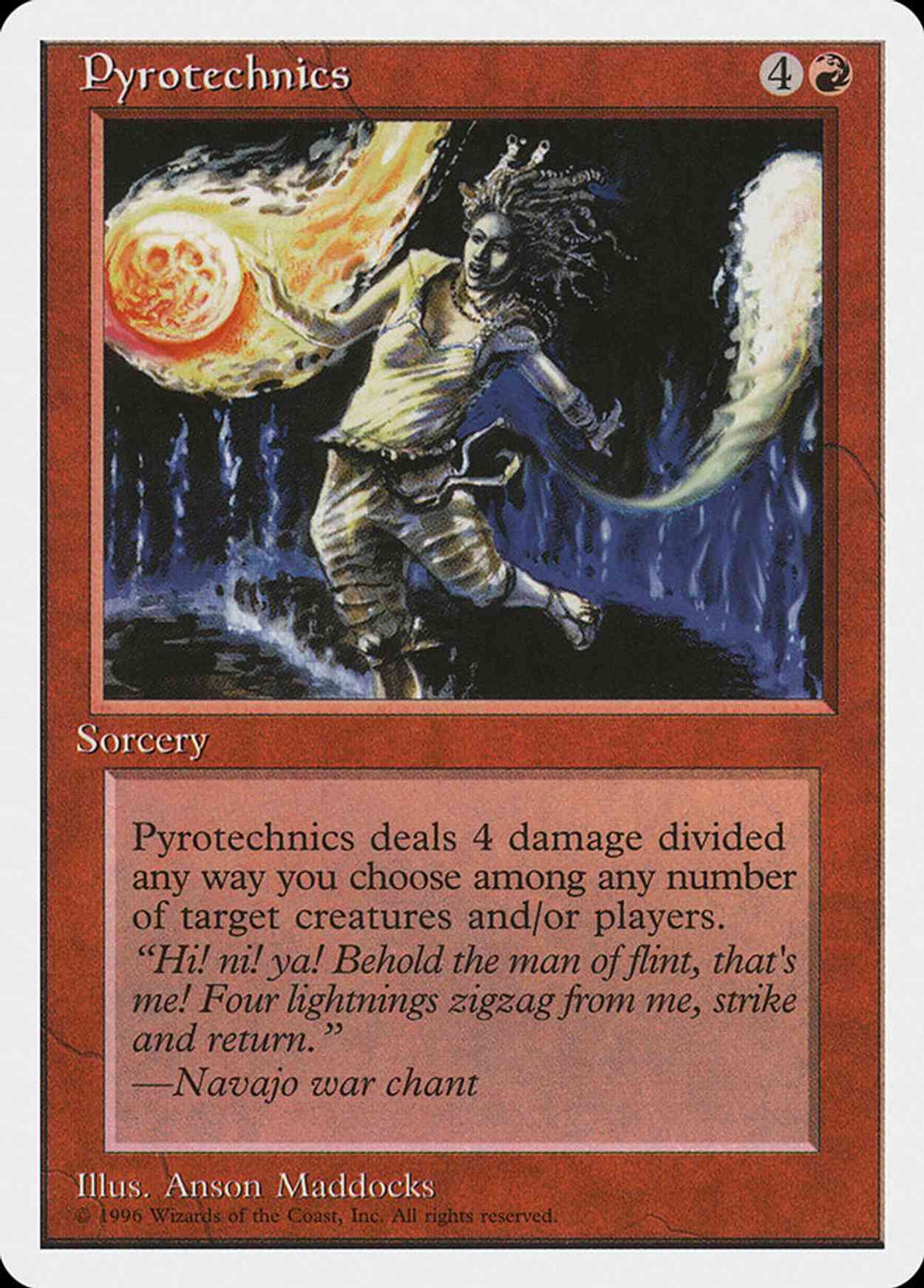 Pyrotechnics magic card front