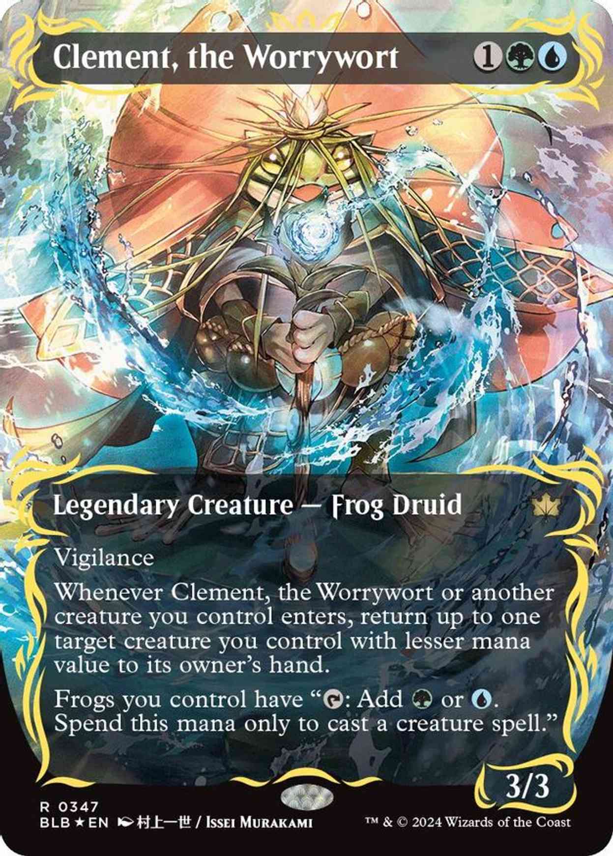 Clement, the Worrywort (Borderless) (Raised Foil) magic card front