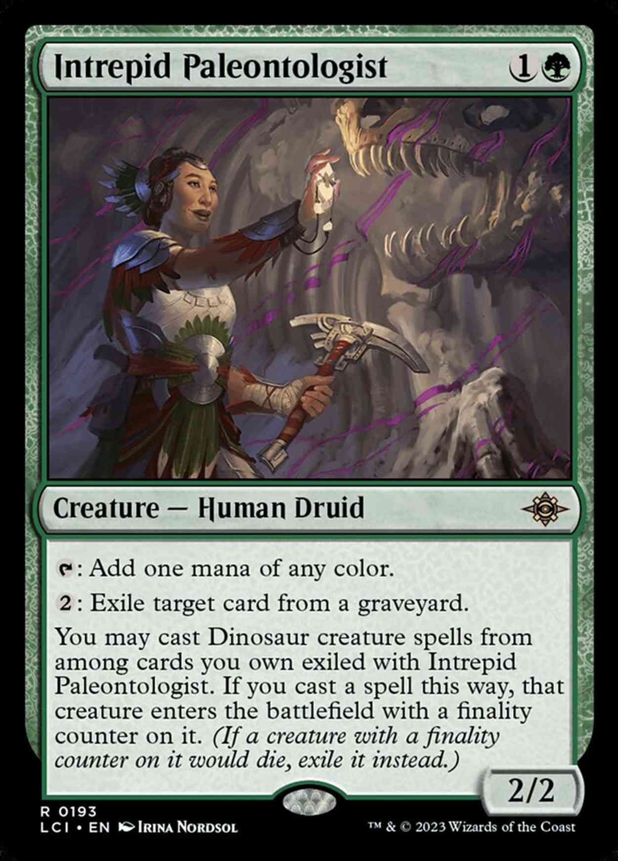 Intrepid Paleontologist magic card front