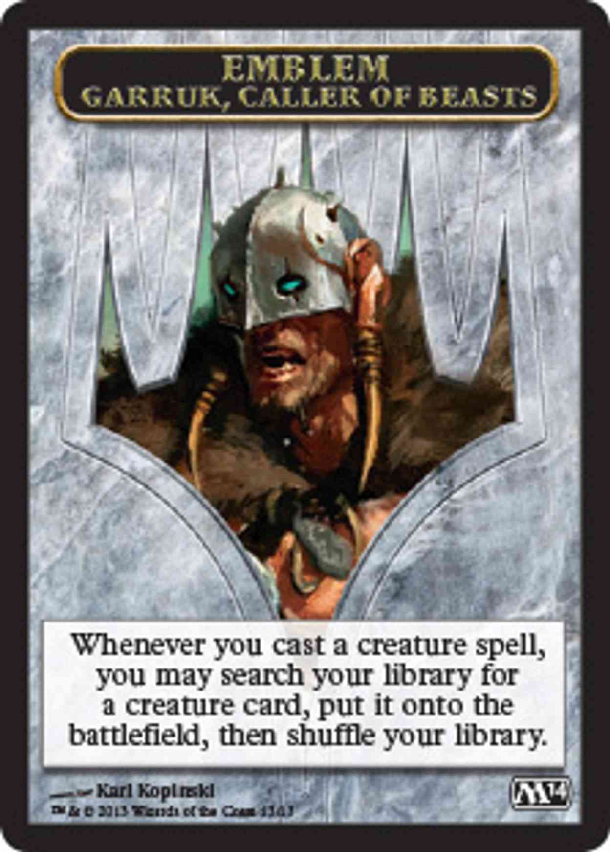 Emblem - Garruk, Caller of Beasts magic card front