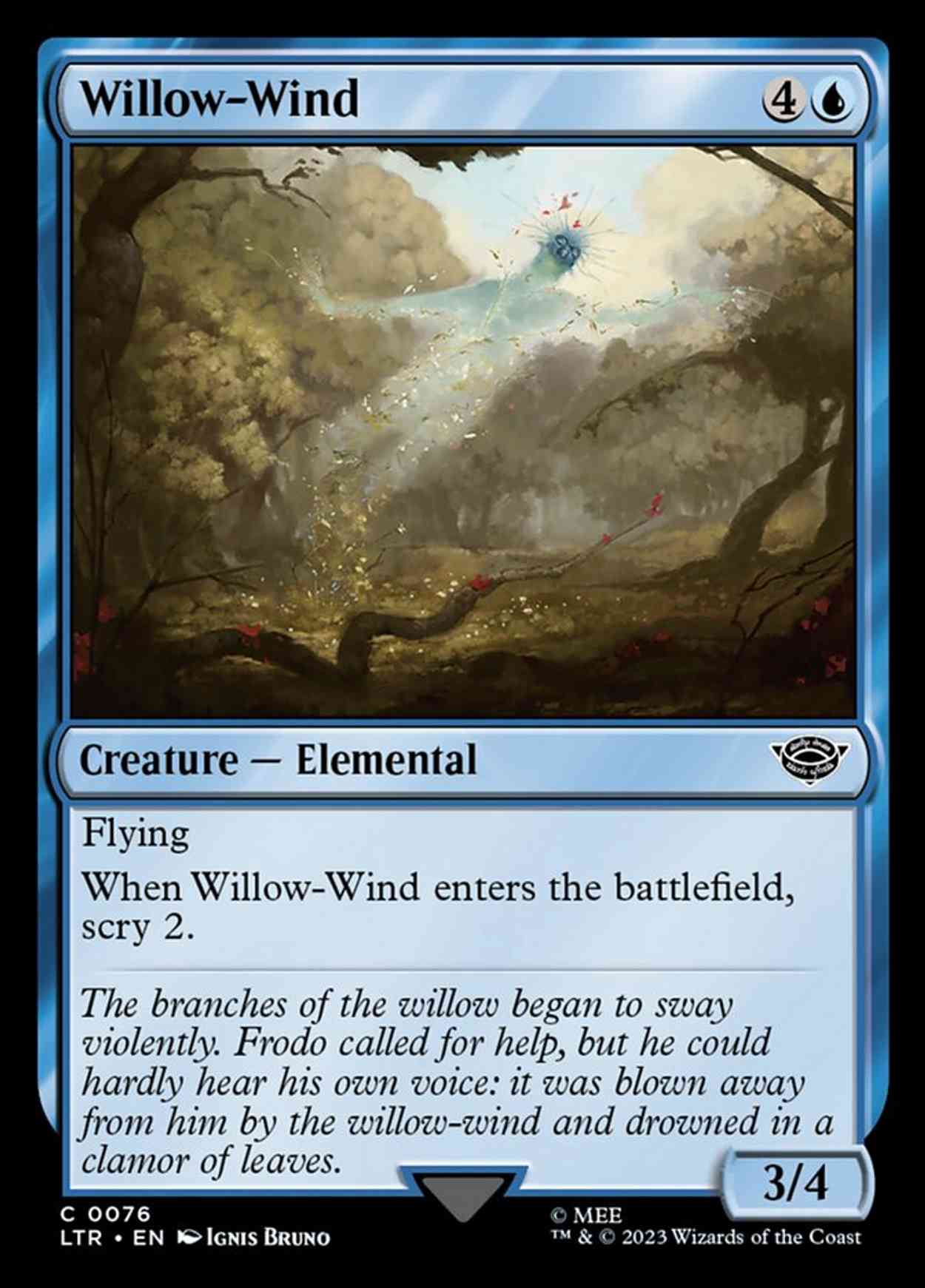 Willow-Wind magic card front