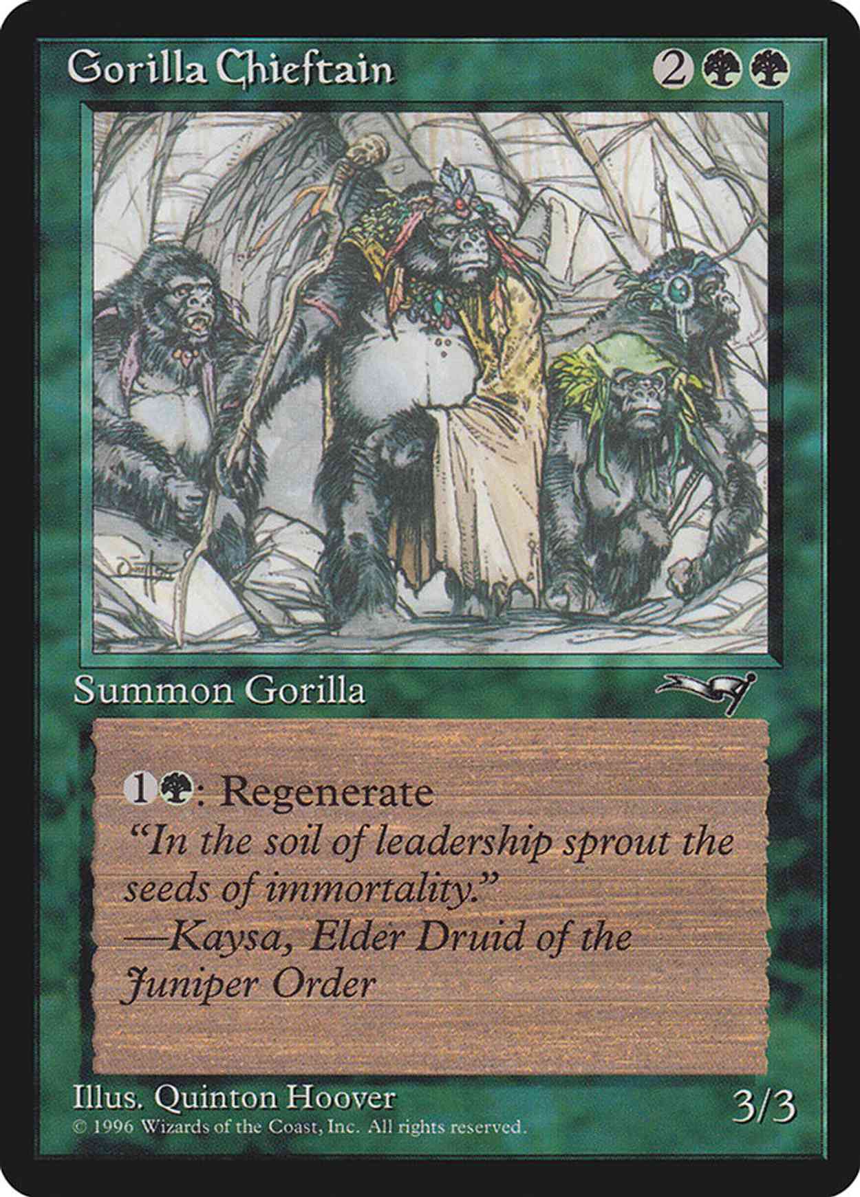 Gorilla Chieftain (4 Gorillas) magic card front