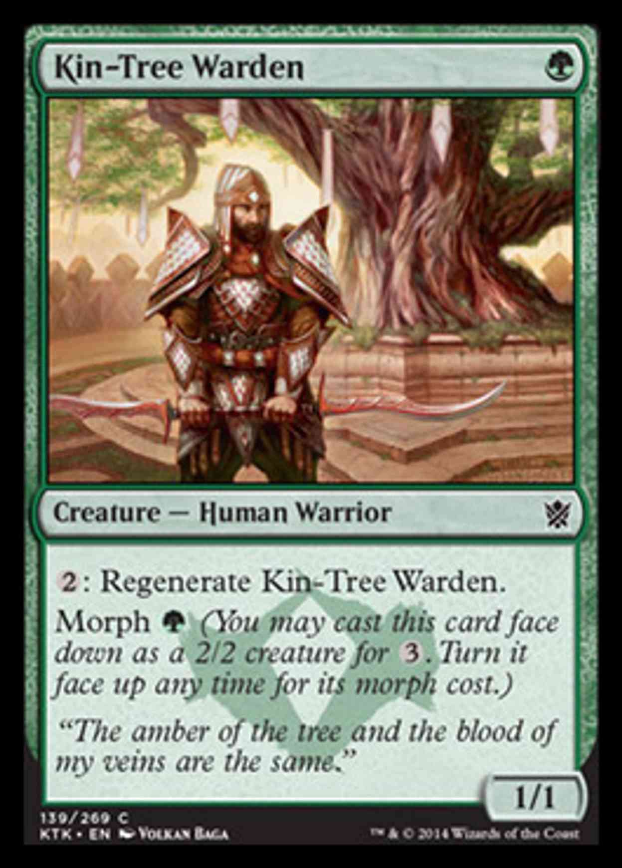 Kin-Tree Warden magic card front