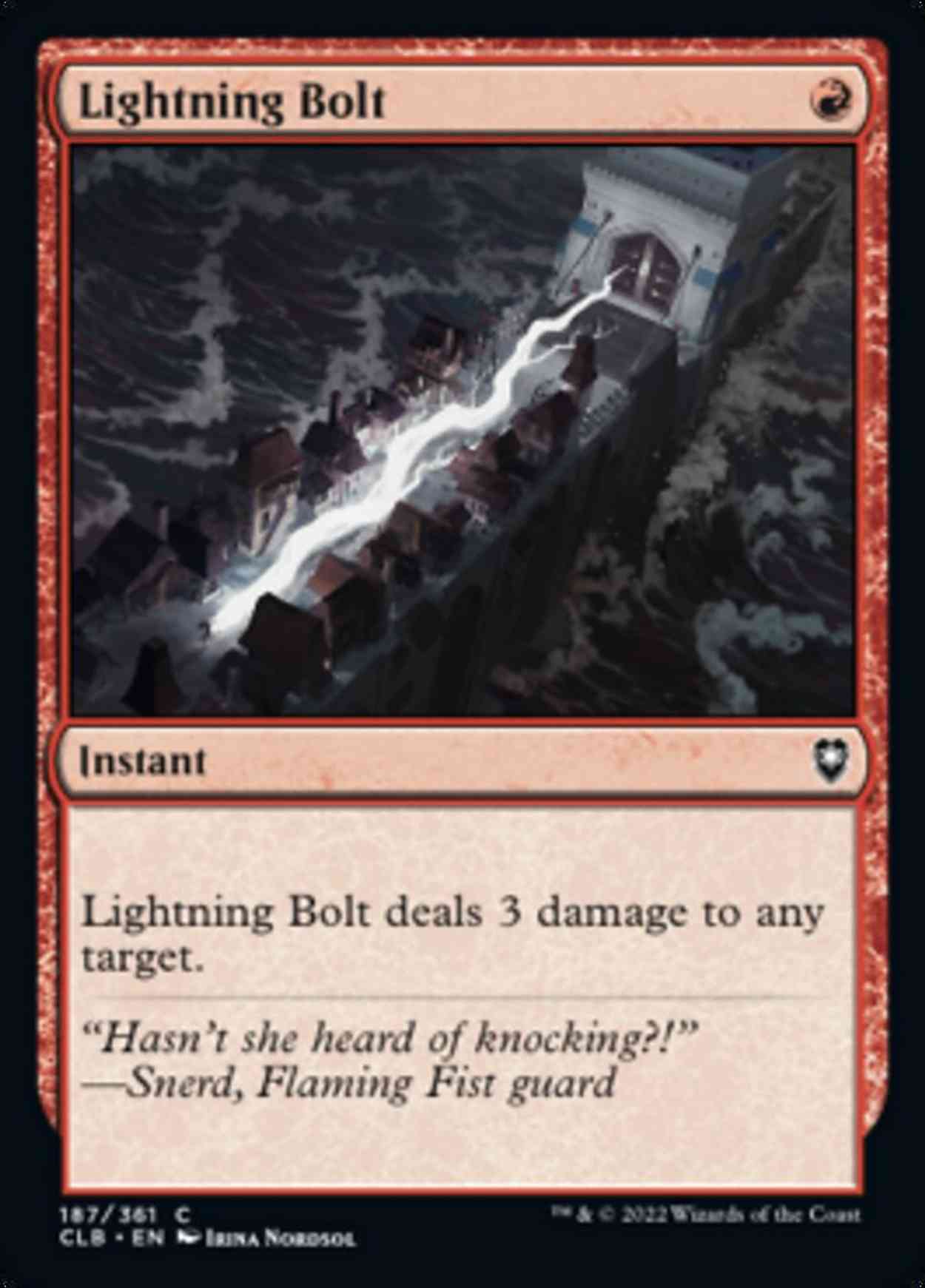 Lightning Bolt magic card front