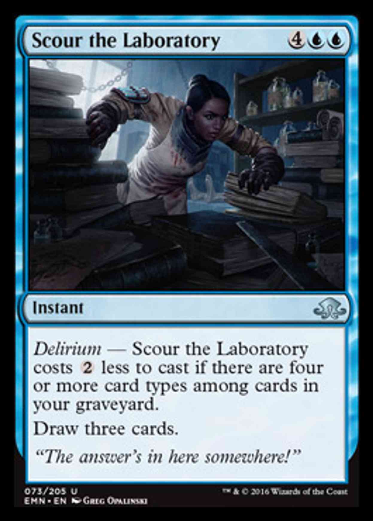 Scour the Laboratory magic card front