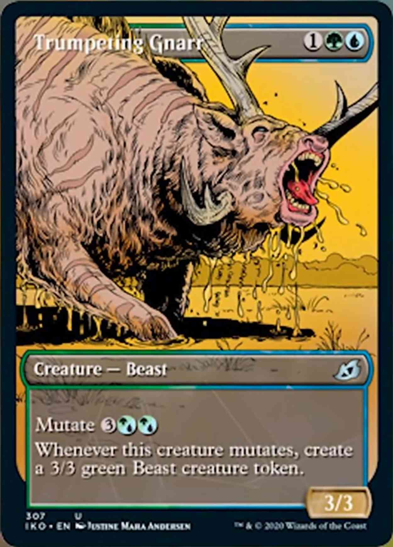 Trumpeting Gnarr (Showcase) magic card front