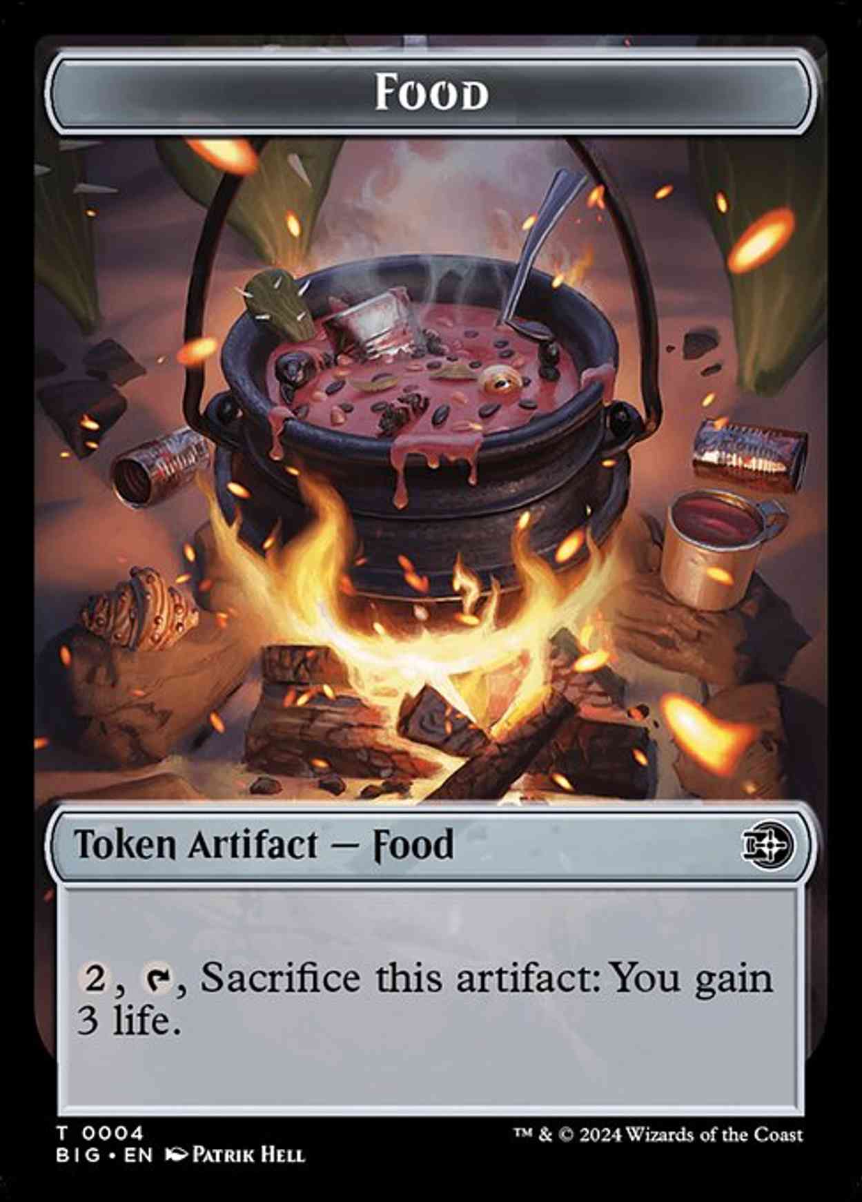 Food Token magic card front