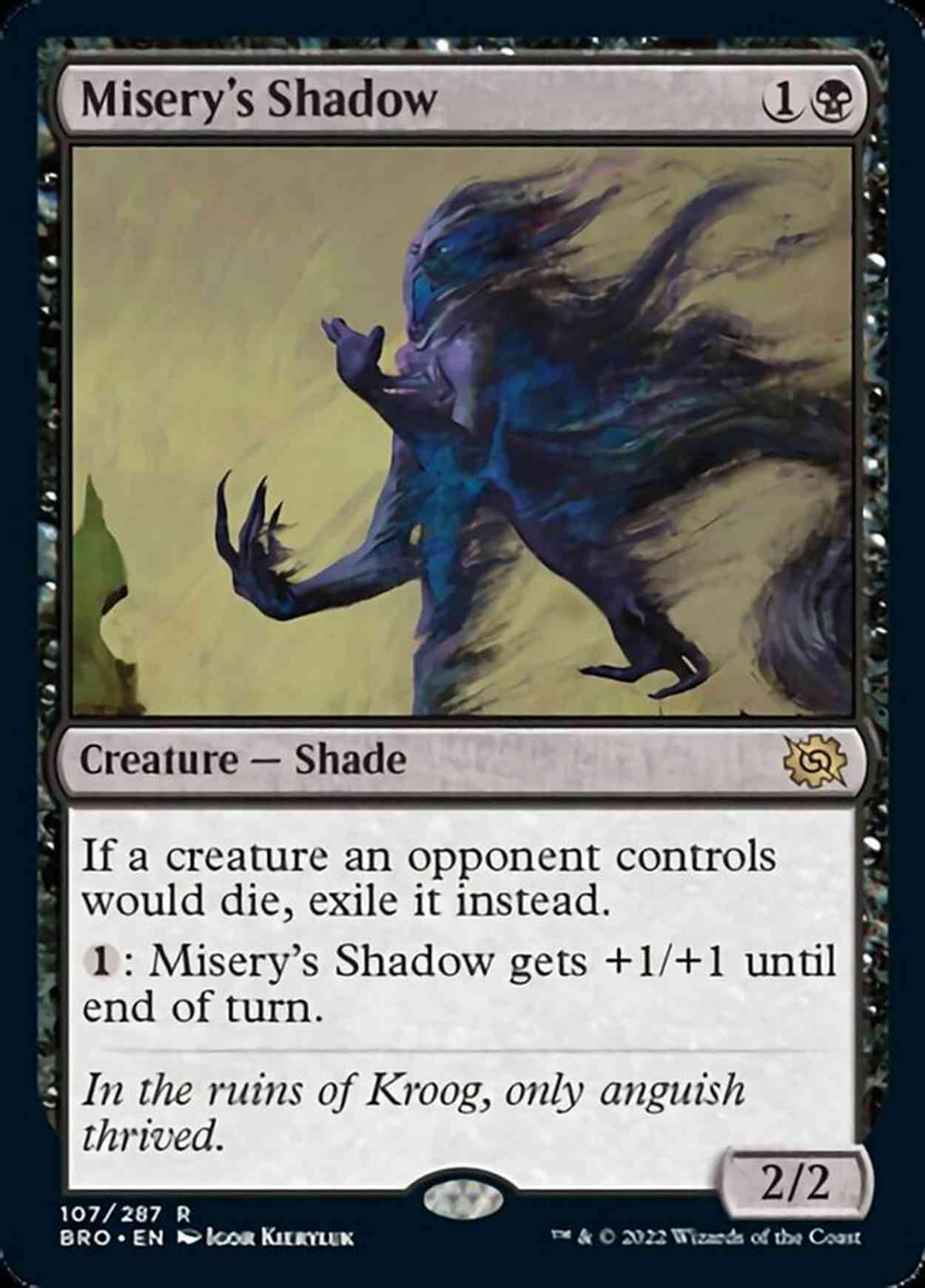 Misery's Shadow magic card front