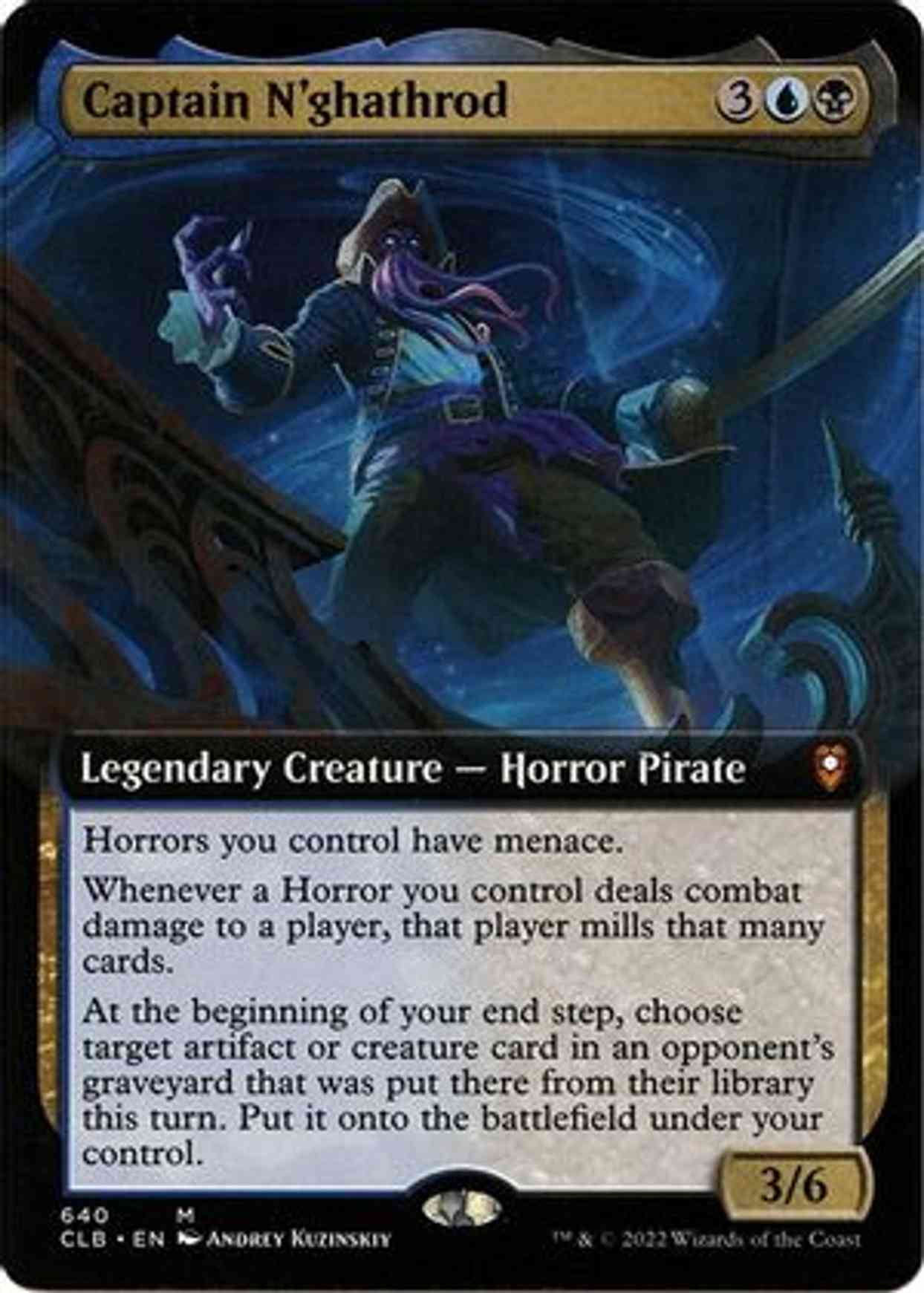 Captain N'ghathrod (Extended Art) magic card front