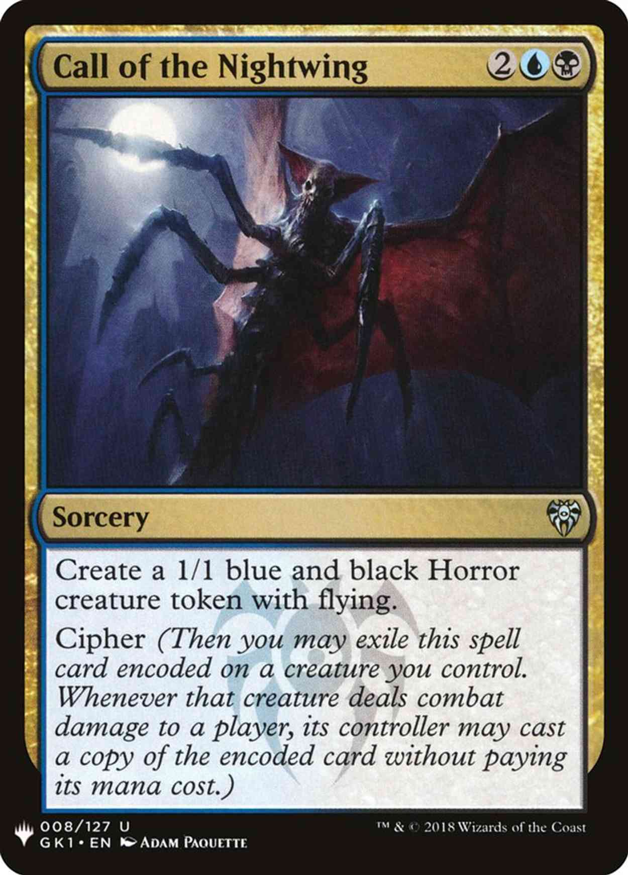 Call of the Nightwing magic card front