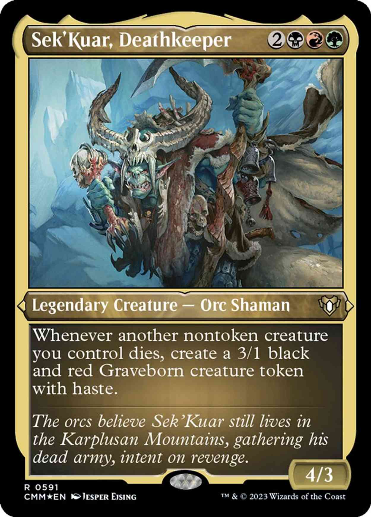 Sek'Kuar, Deathkeeper (Foil Etched) magic card front