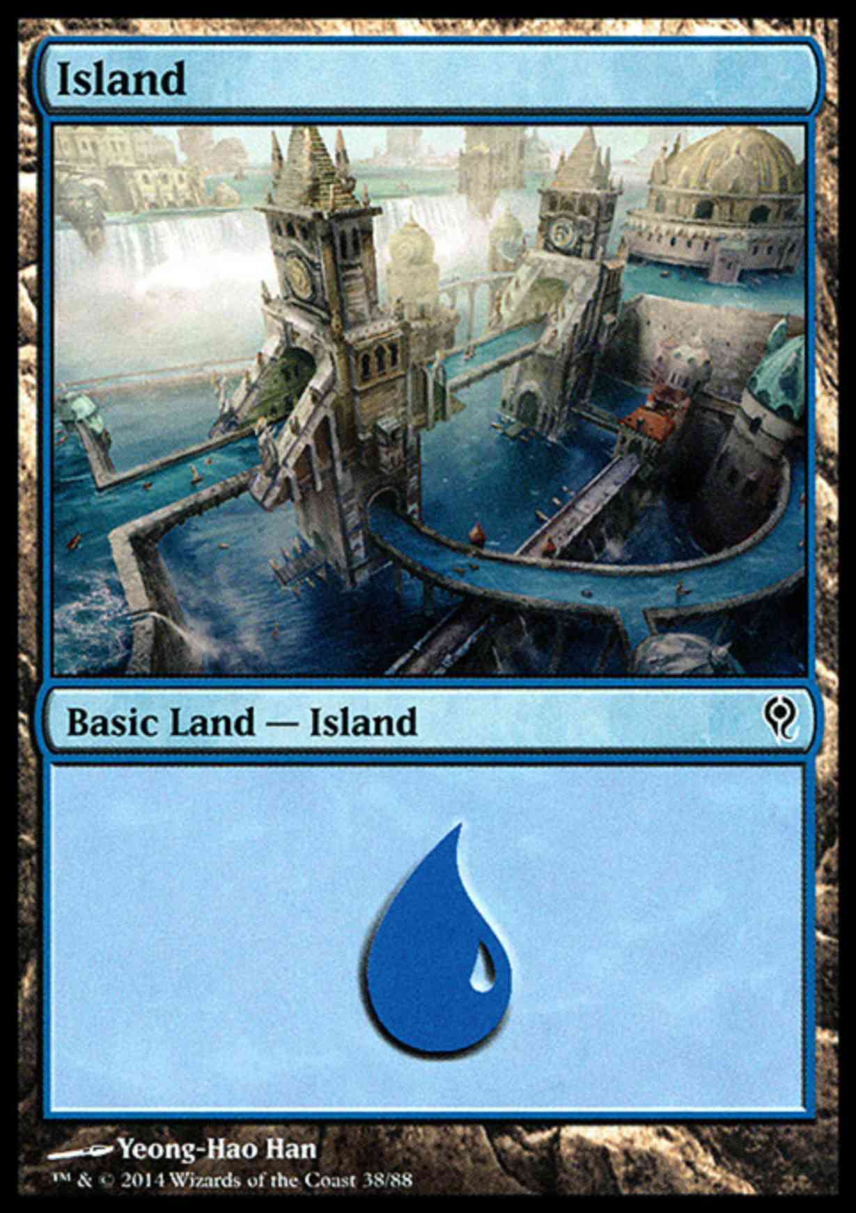 Island (38) magic card front