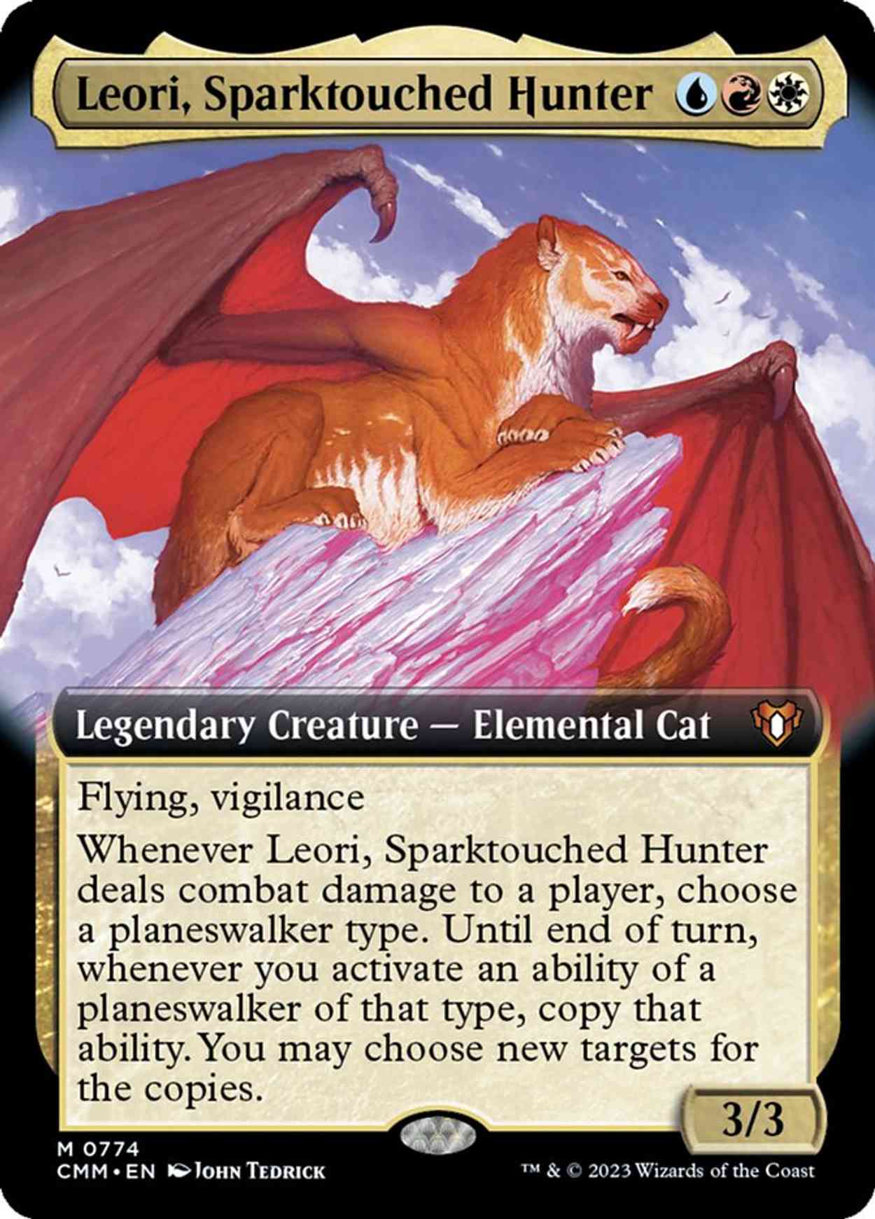 Leori, Sparktouched Hunter (Extended Art) magic card front