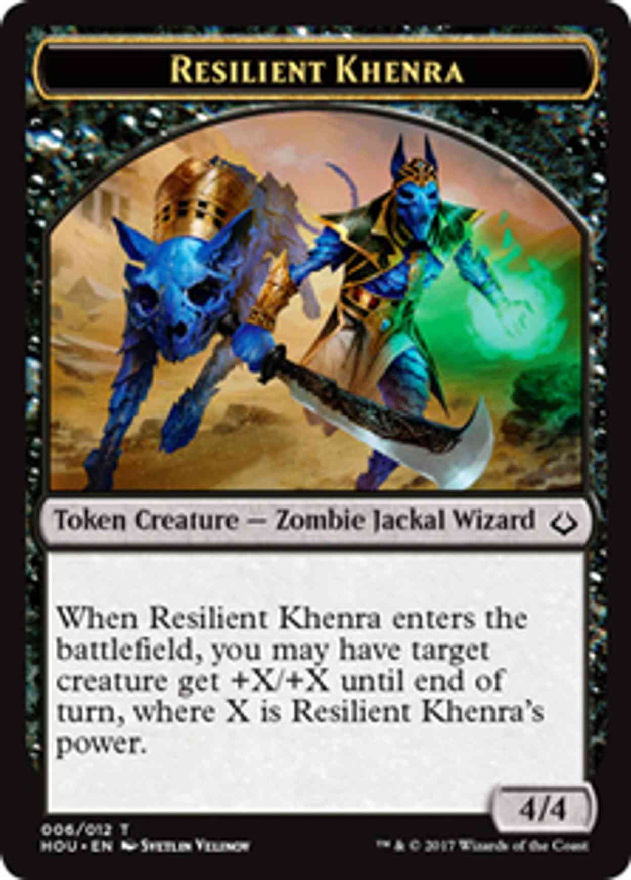Resilient Khenra Token magic card front