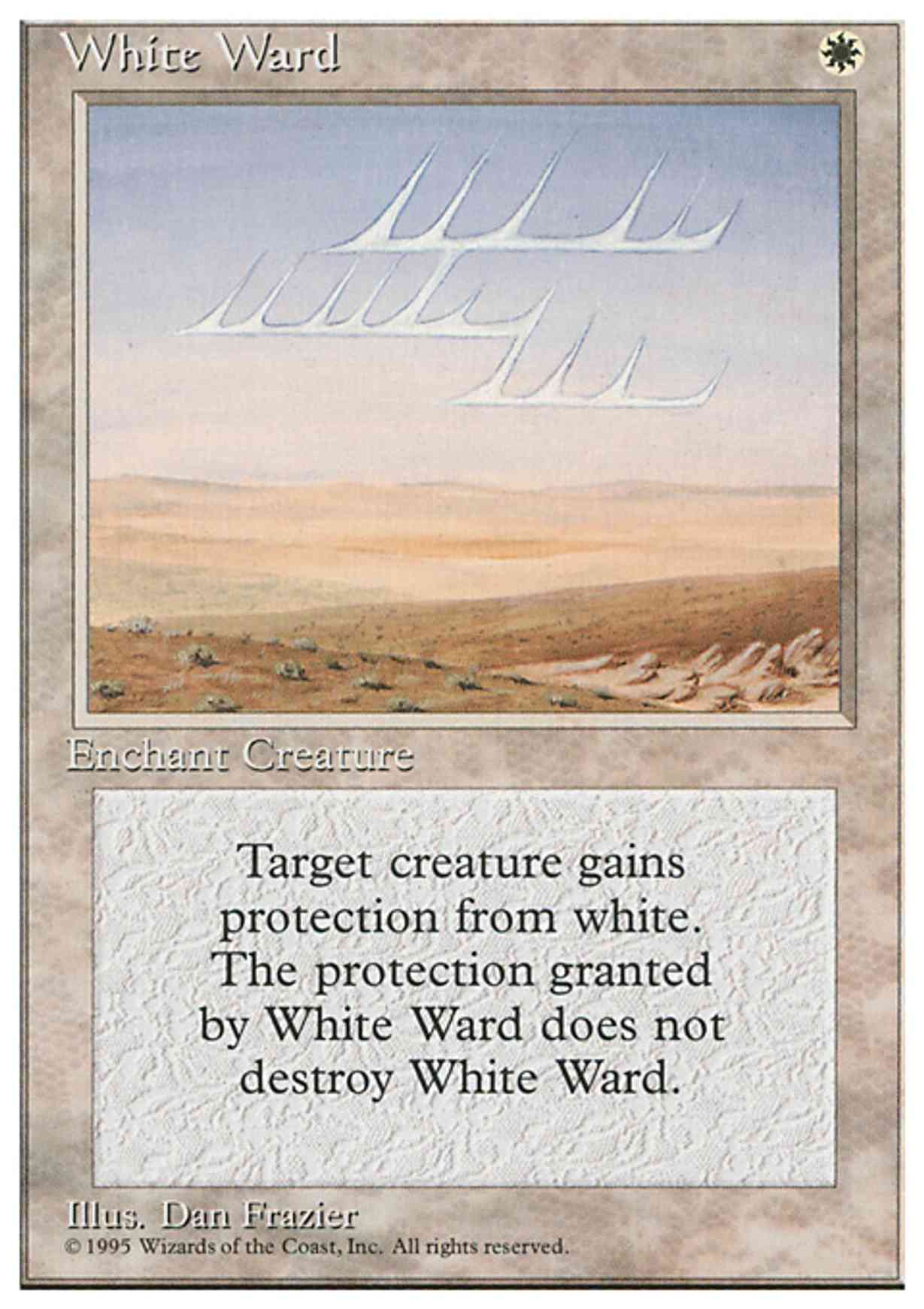 White Ward magic card front