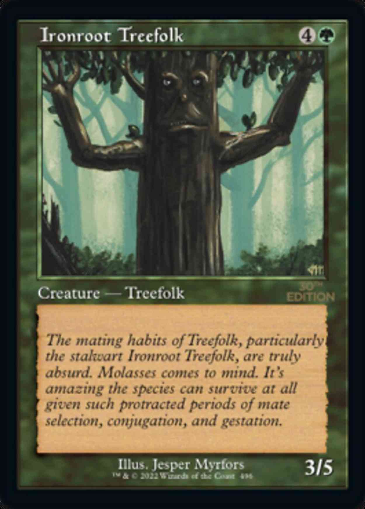 Ironroot Treefolk (Retro Frame) magic card front