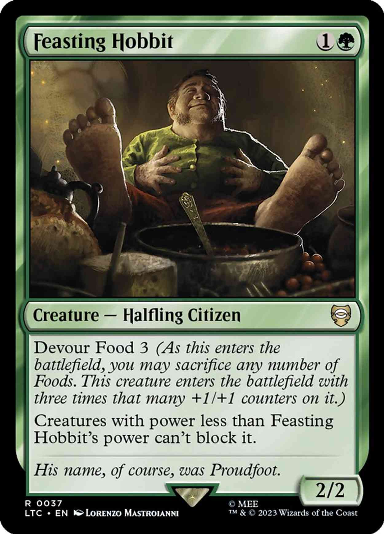 Feasting Hobbit magic card front