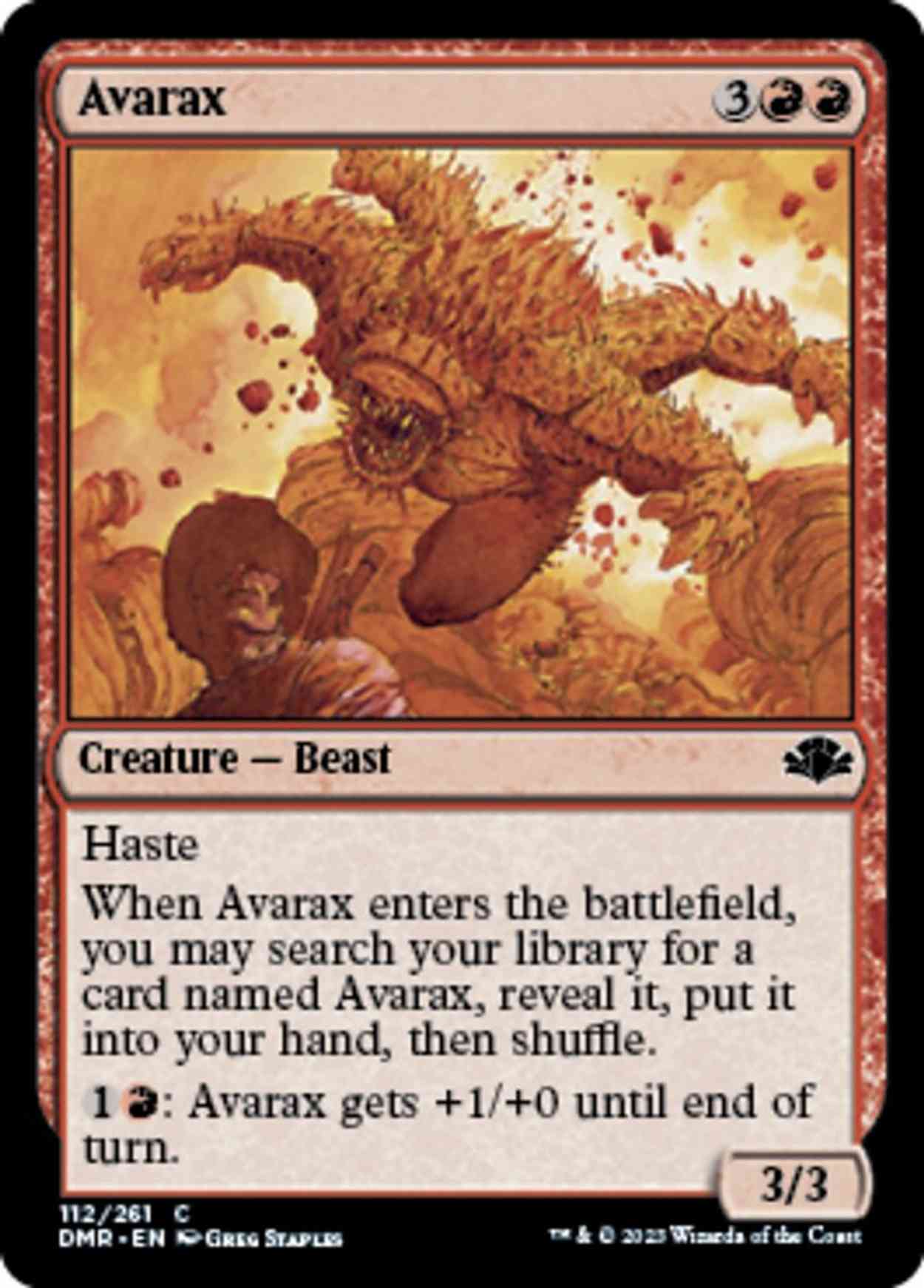 Avarax magic card front