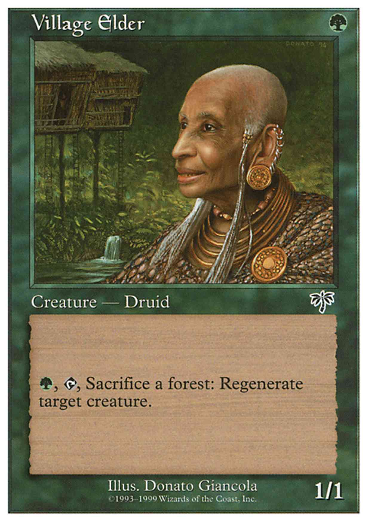 Village Elder magic card front