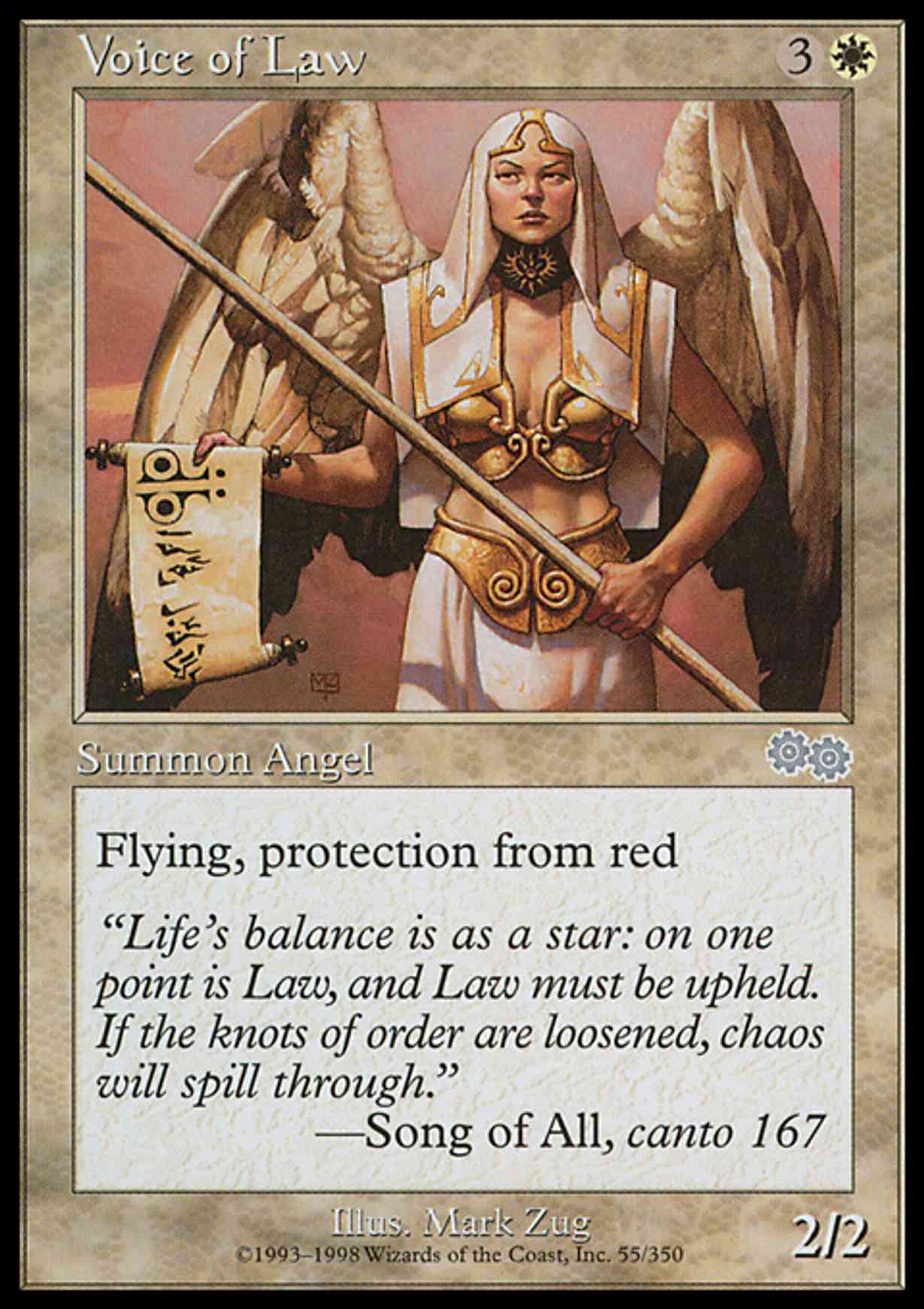 Voice of Law magic card front