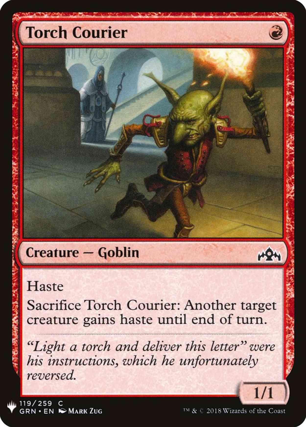 Torch Courier magic card front