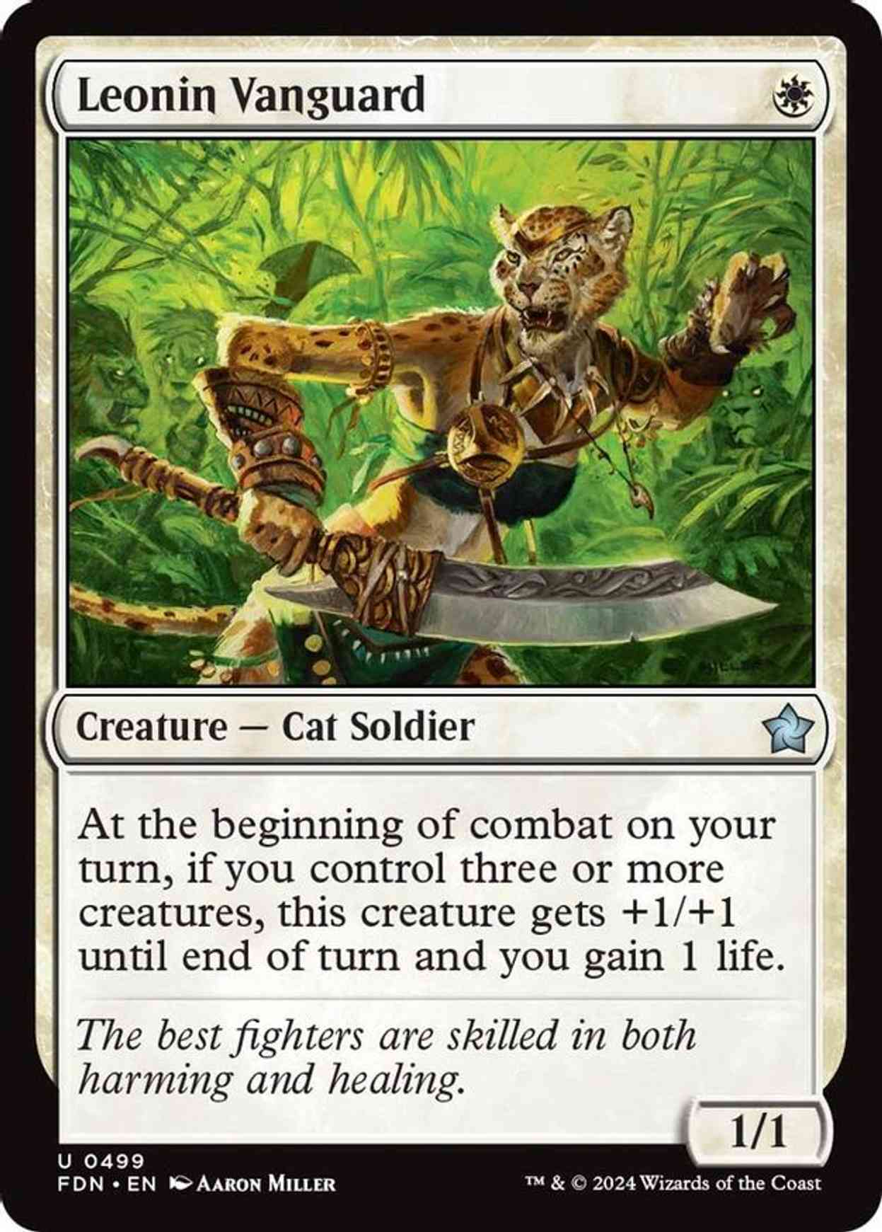 Leonin Vanguard magic card front