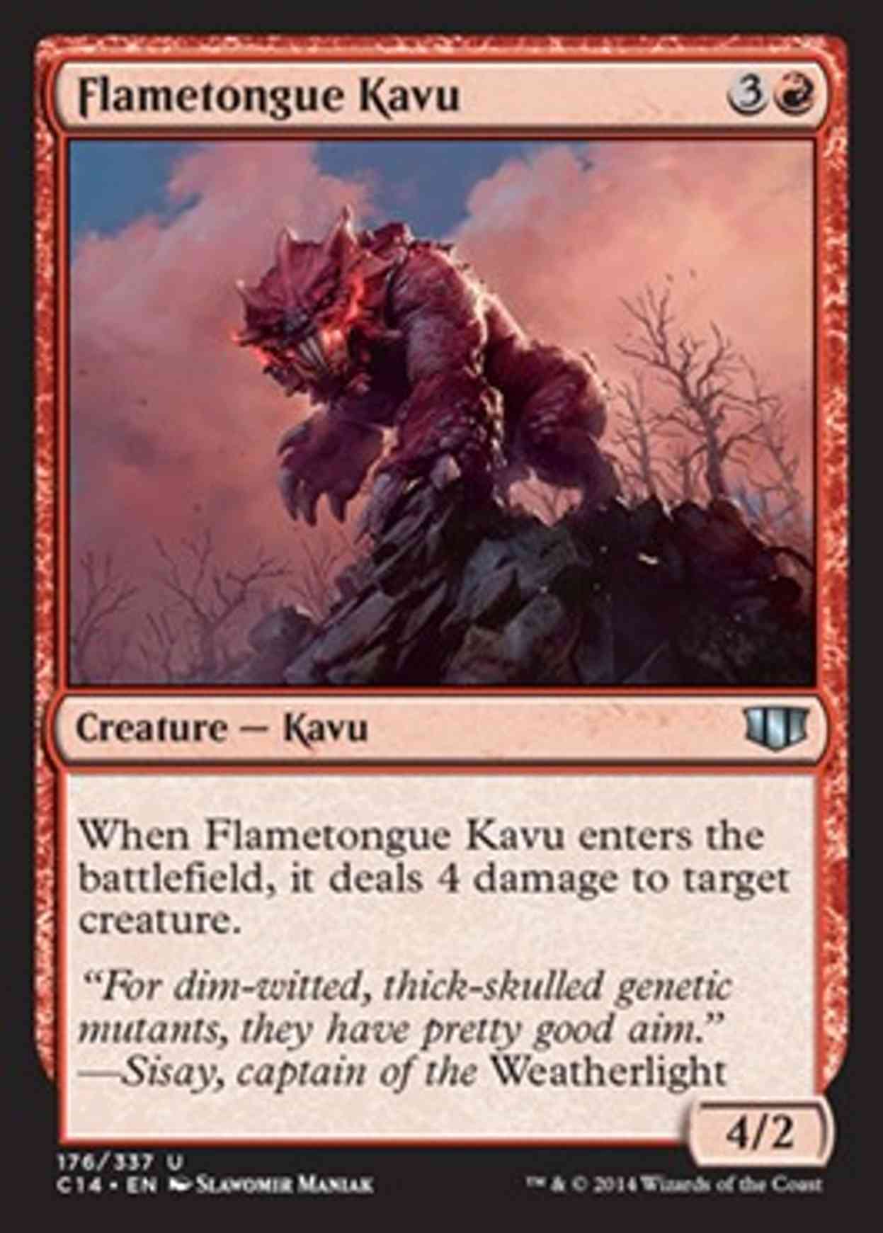 Flametongue Kavu magic card front