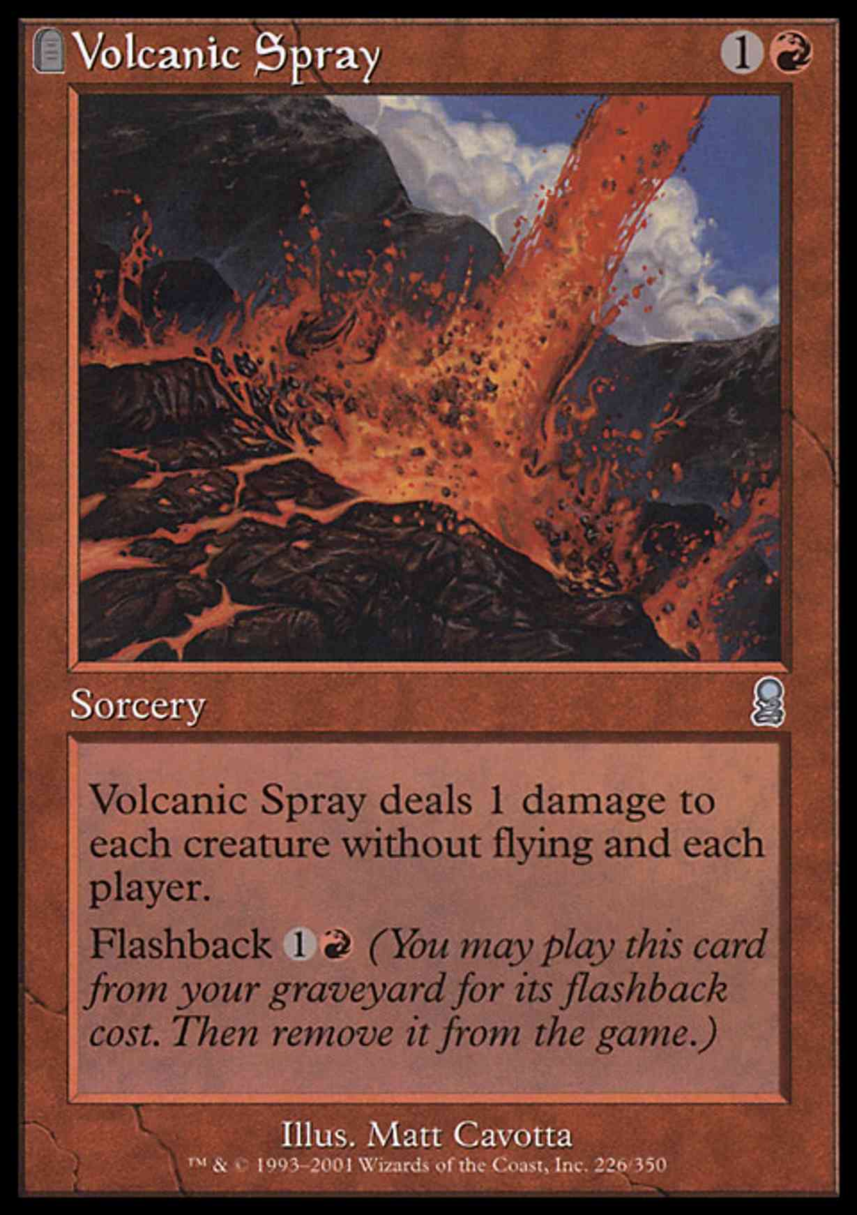 Volcanic Spray magic card front